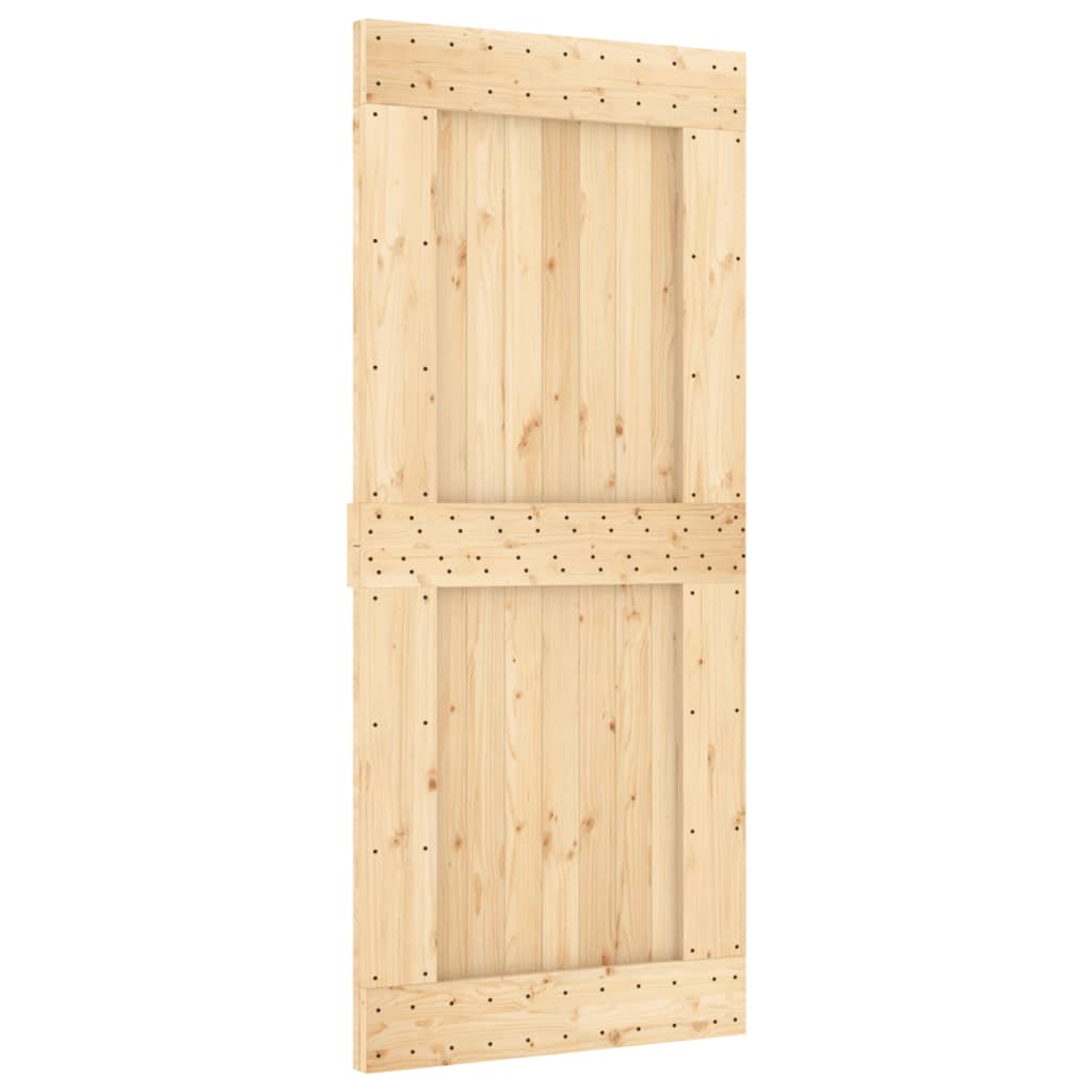 vidaXL Sliding Door with Hardware Set 90x210 cm Solid Wood Pine