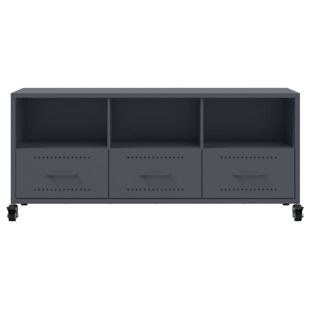 vidaXL TV Cabinet Anthracite 100.5x39x43.5 cm Steel