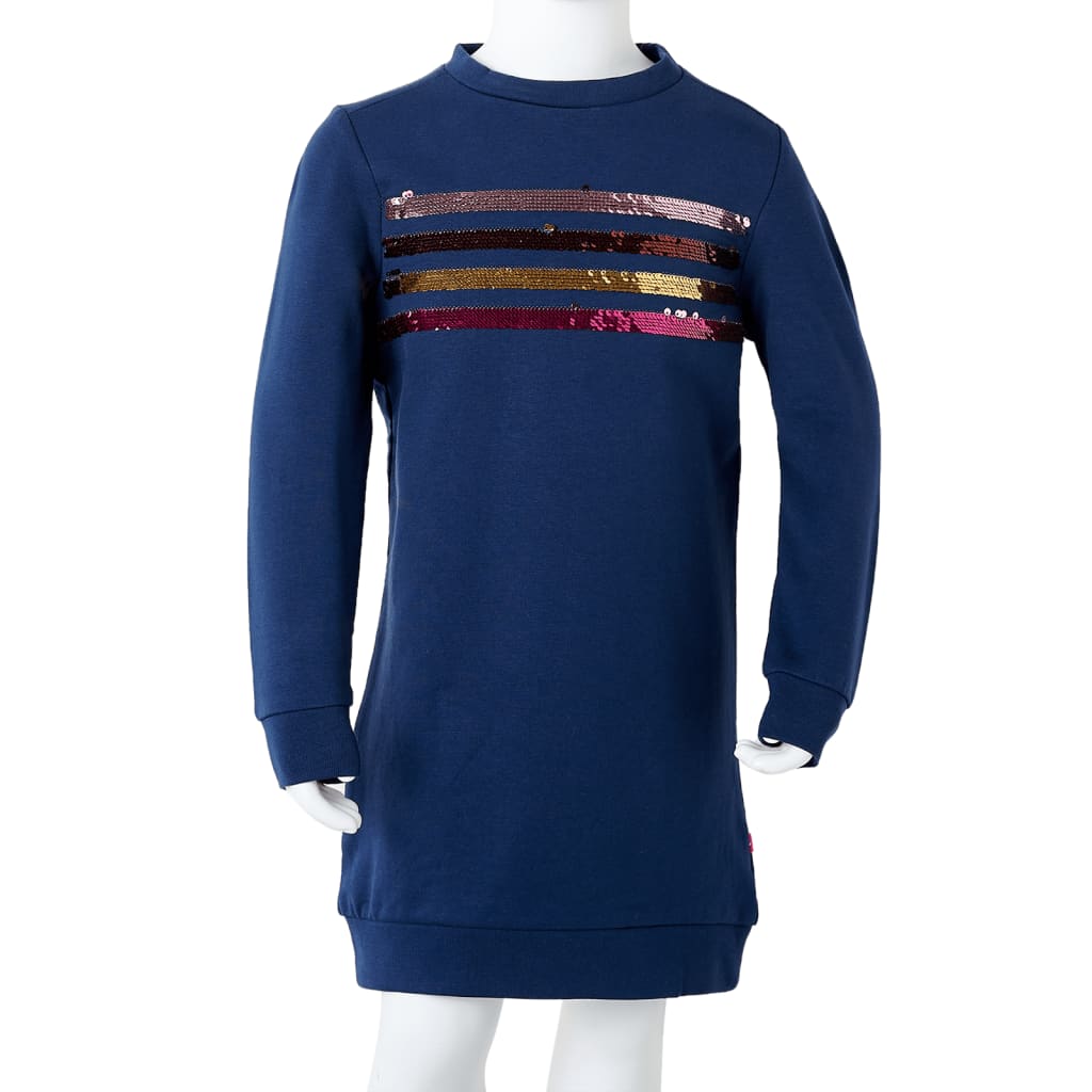 Kids' Sweatshirt Dress Navy 128