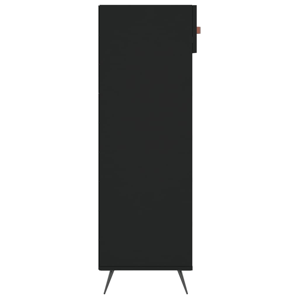 vidaXL Shoe Cabinet Black 60x35x105 cm Engineered Wood