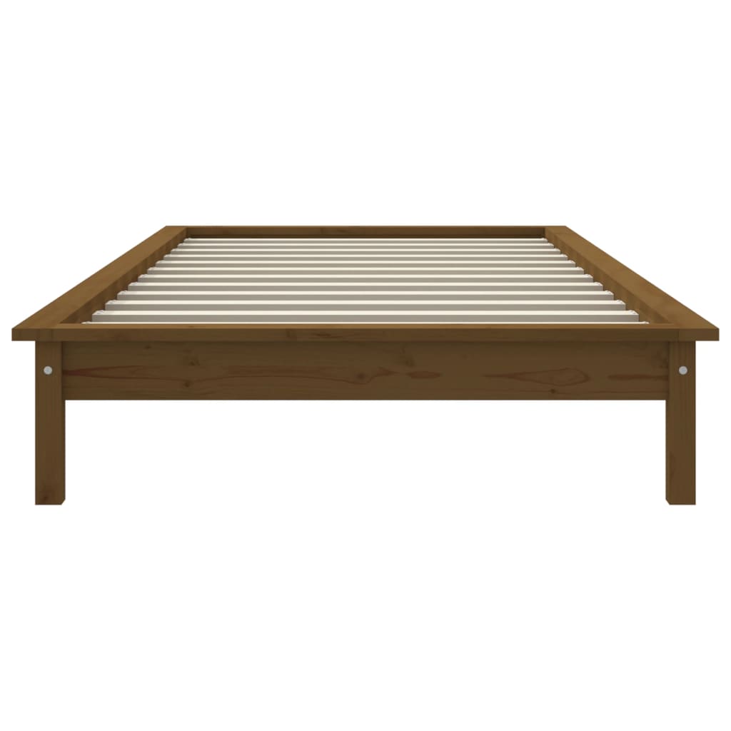 vidaXL Bed Frame without Mattress Honey Brown 90x200 cm Solid Wood