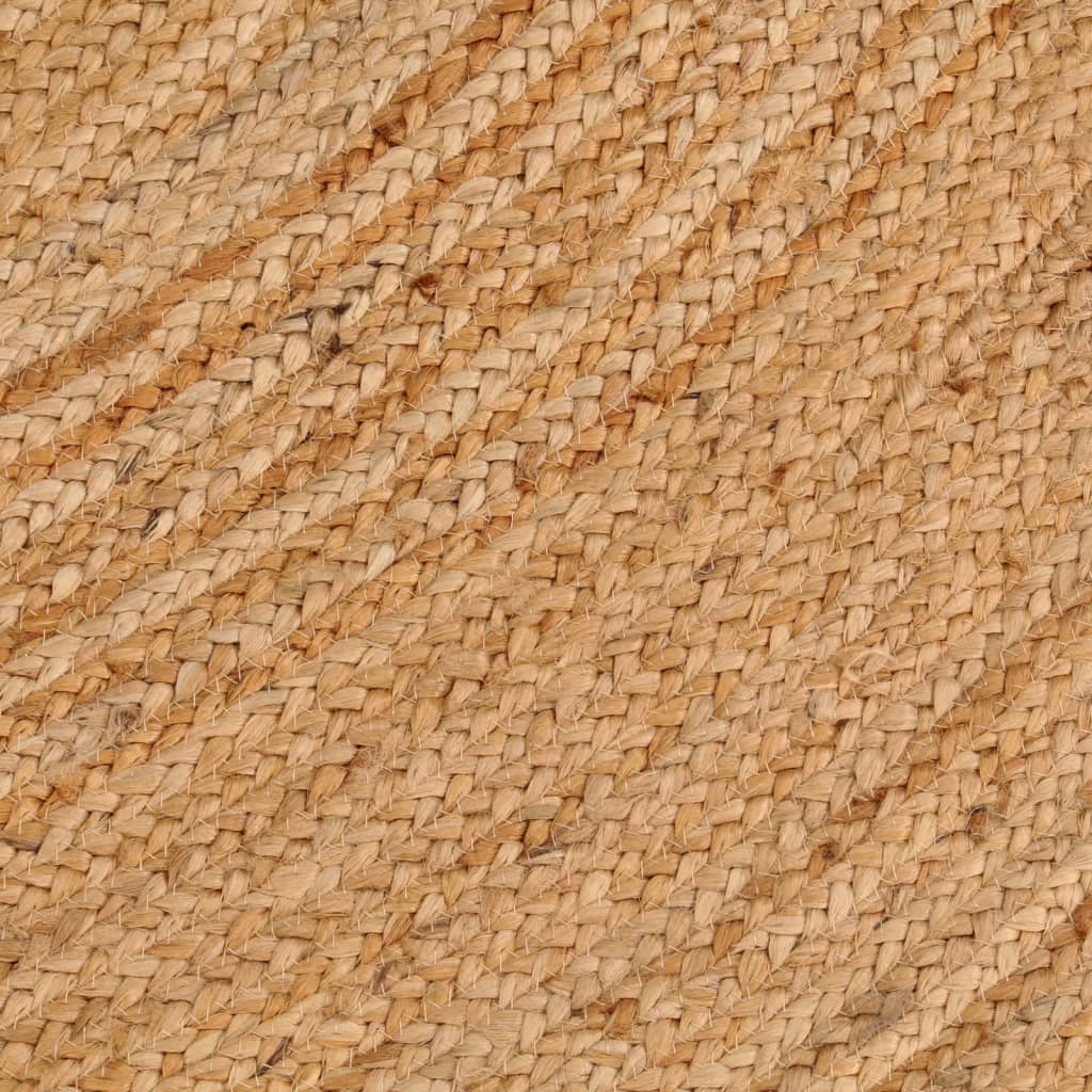 vidaXL Area Rug Braided Jute 180 cm Round