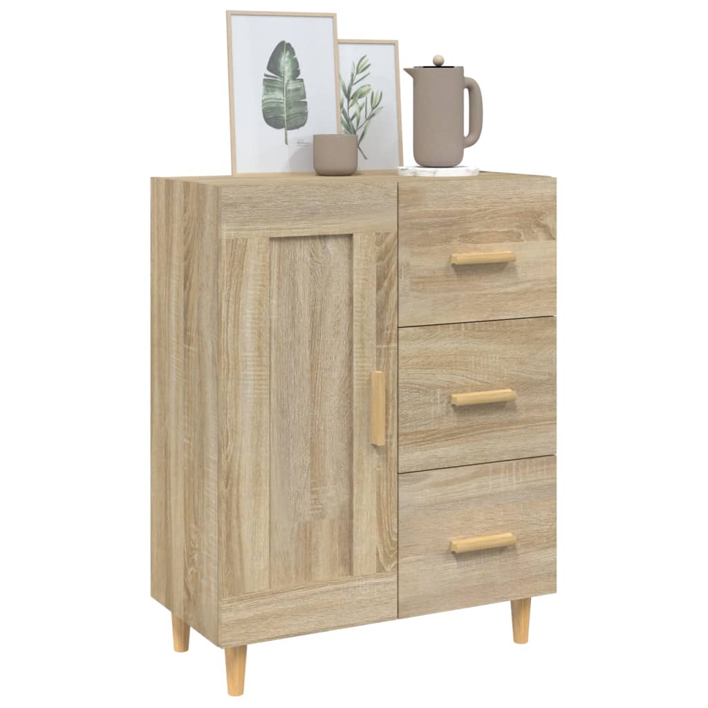 vidaXL Sideboard Sonoma Oak 69.5x34x90 cm Engineered Wood