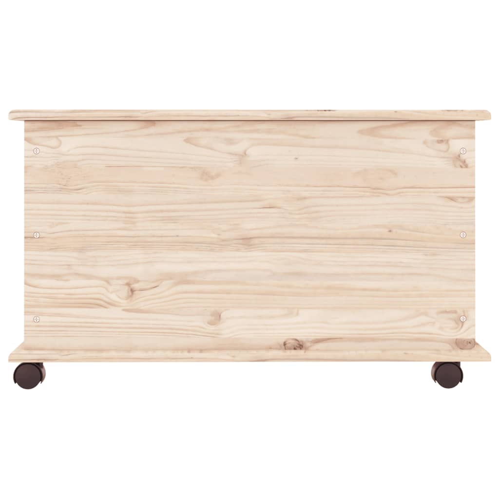 vidaXL Storage Chest with Wheels ALTA 73x39.5x44 cm Solid Wood Pine