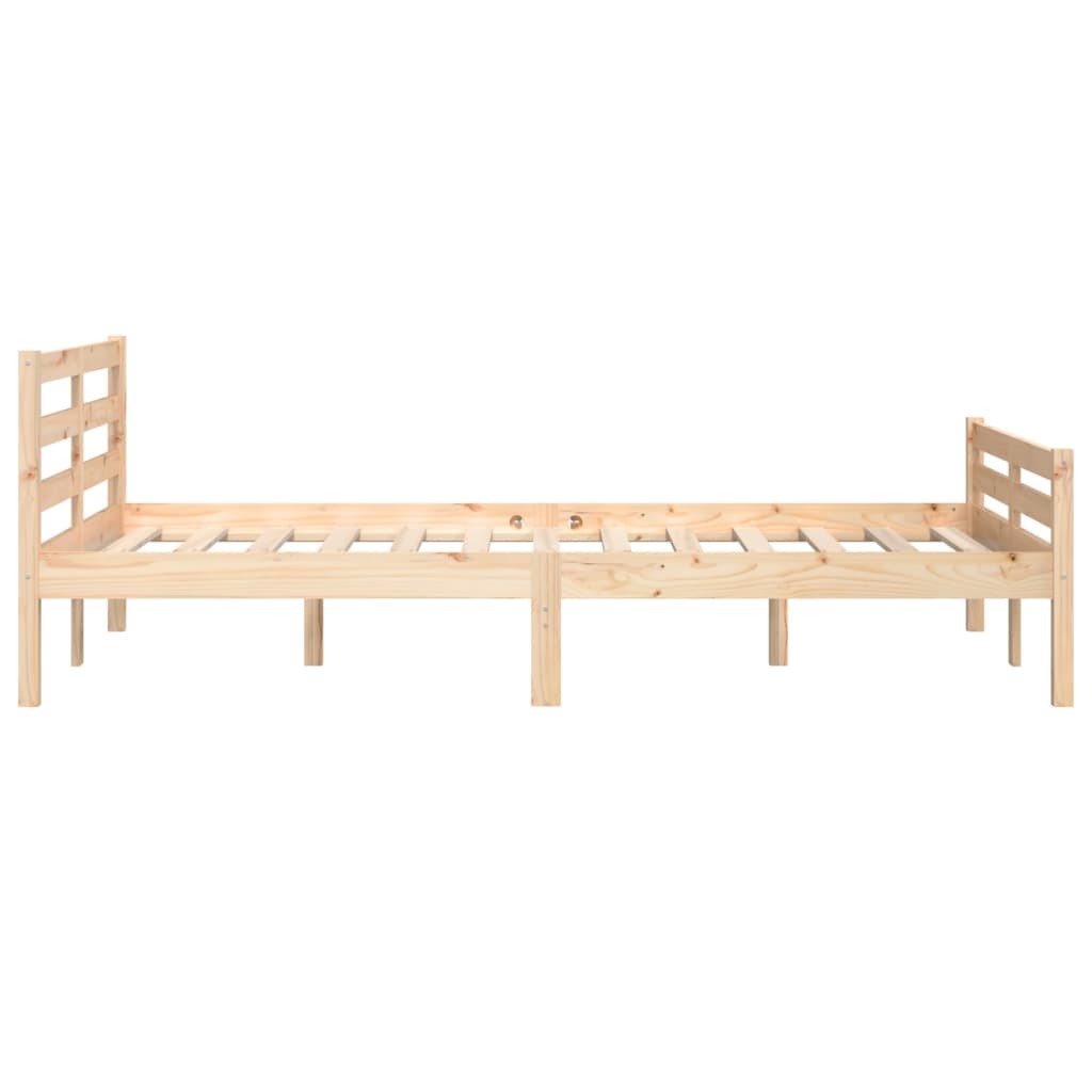 vidaXL Bed Frame without Mattress Solid Wood 150x200 cm King Size