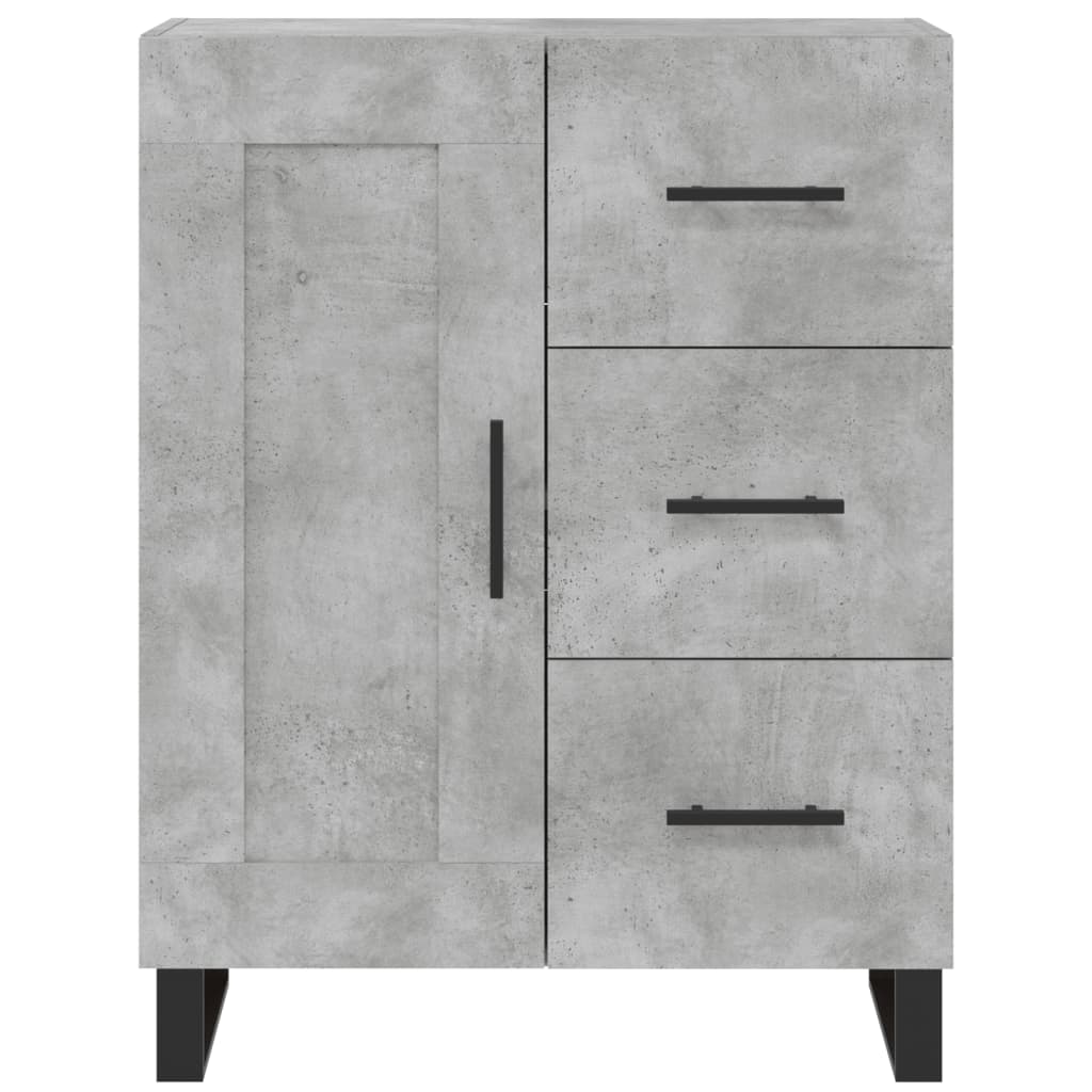 vidaXL Highboard Concrete Grey 69.5x34x180 cm Engineered Wood