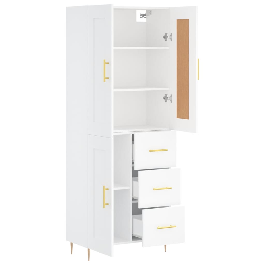 vidaXL Highboard White 69.5x34x180 cm Engineered Wood