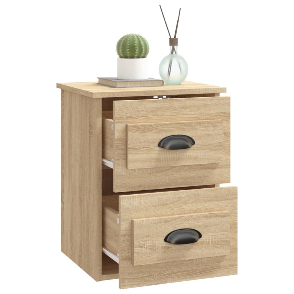 vidaXL Wall-mounted Bedside Cabinets 2 pcs Sonoma Oak 41.5x36x53cm