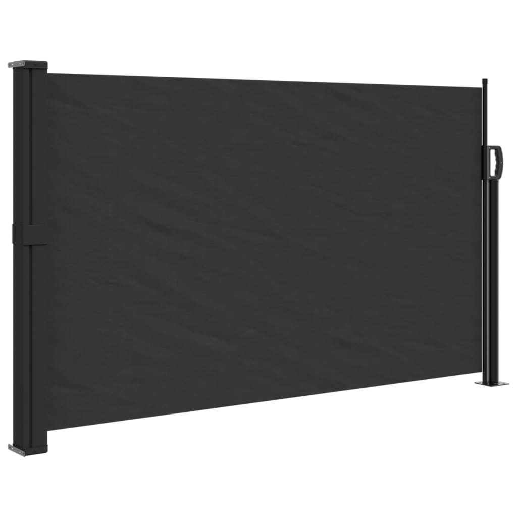 vidaXL Retractable Side Awning Black 120x500 cm