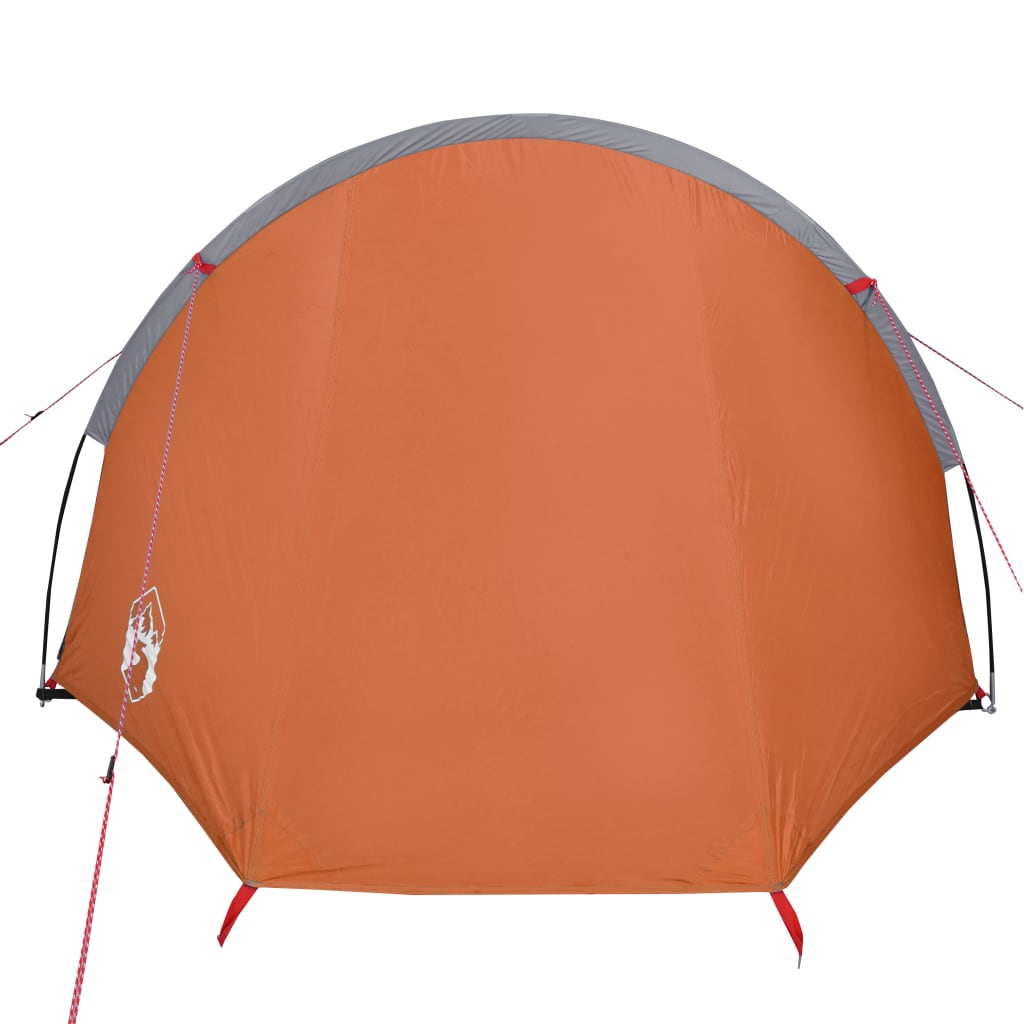 vidaXL Camping Tent Tunnel 4-Person Orange Waterproof