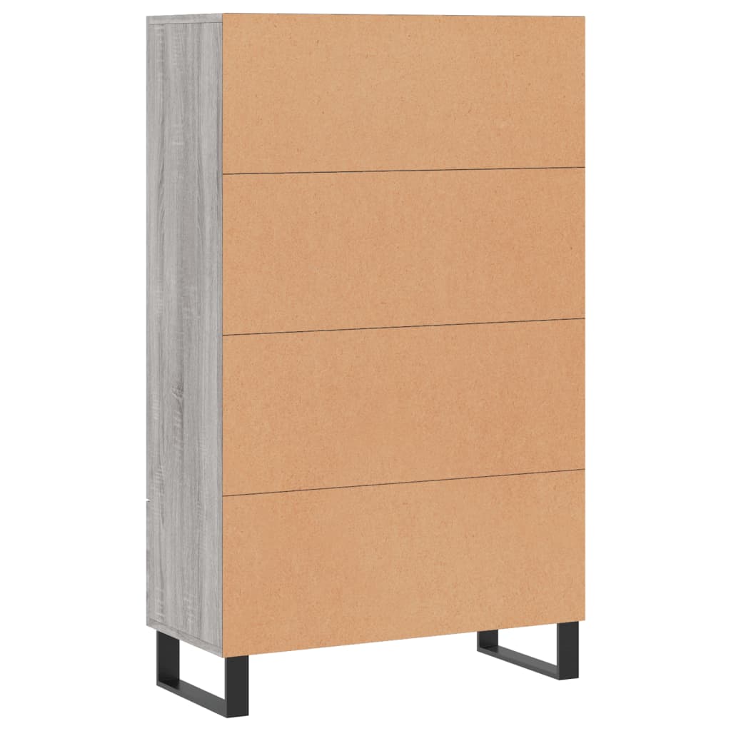 vidaXL Highboard Grey Sonoma 69.5x31x115 cm Engineered Wood