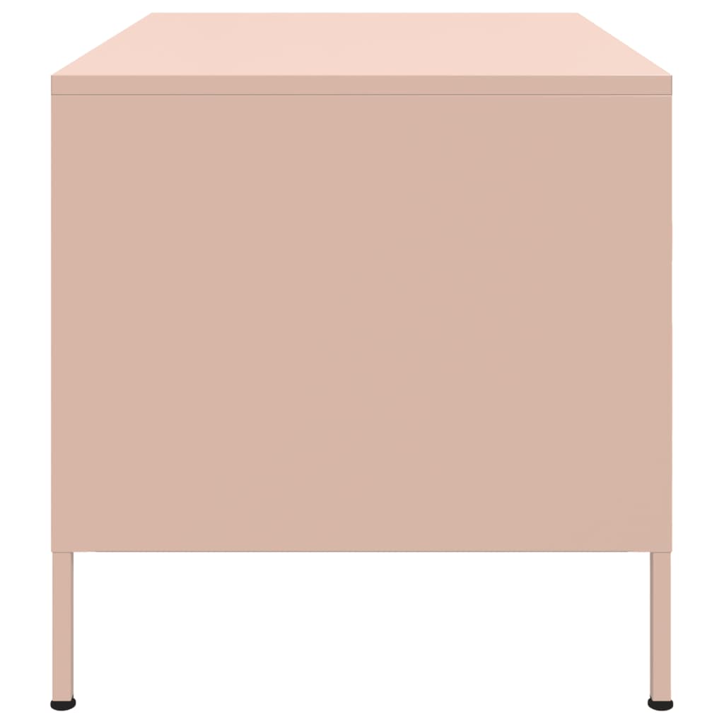 vidaXL Coffee Table Pink 68x50x50.5 cm Steel