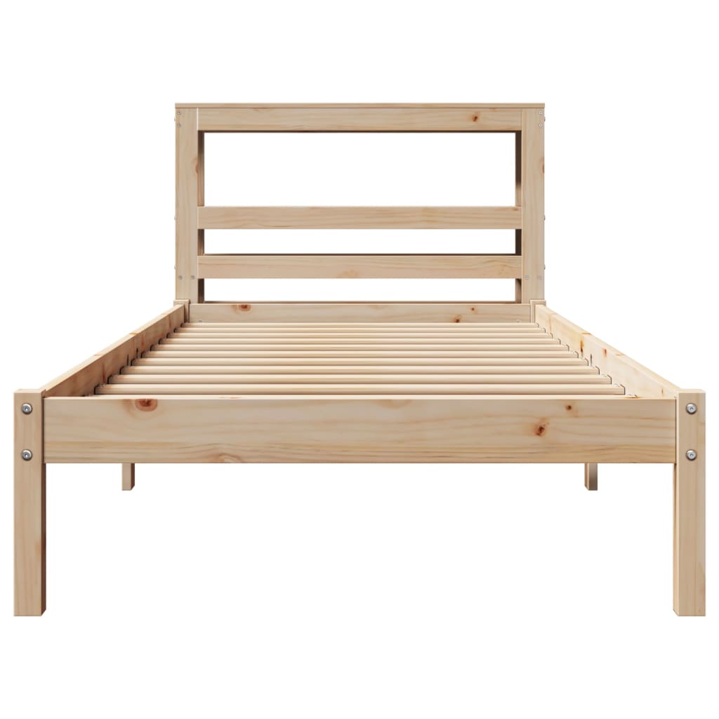 vidaXL Bed Frame without Mattress 100x200 cm Solid Wood Pine