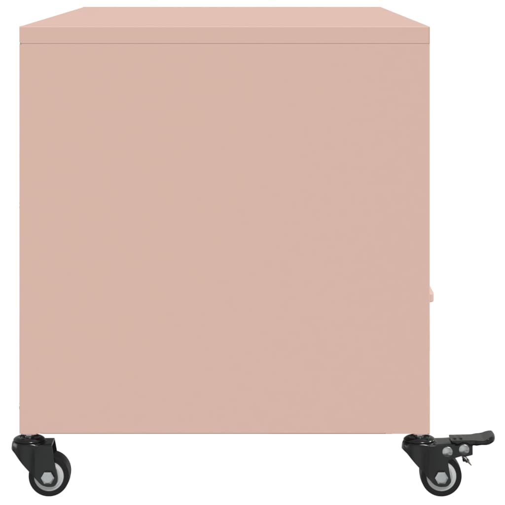 vidaXL TV Cabinet Pink 68x39x43.5 cm Steel