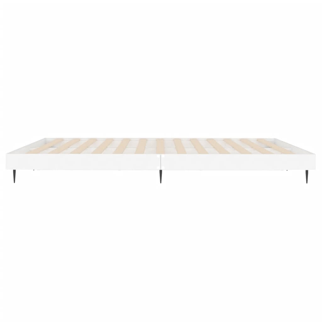 vidaXL Bed Frame without Mattress White 160x200 cm Engineered Wood