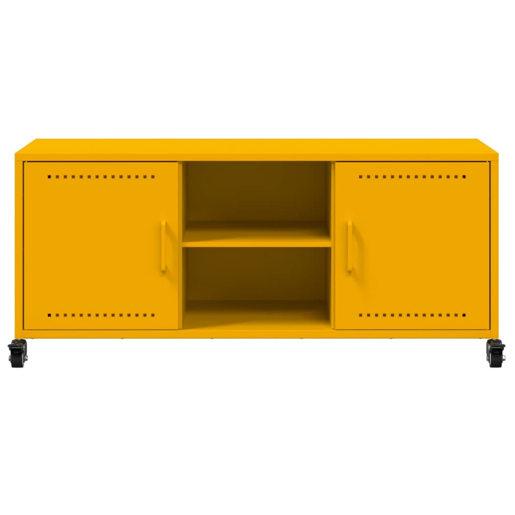 vidaXL TV Cabinet Mustard Yellow 100.5x39x43.5 cm Steel