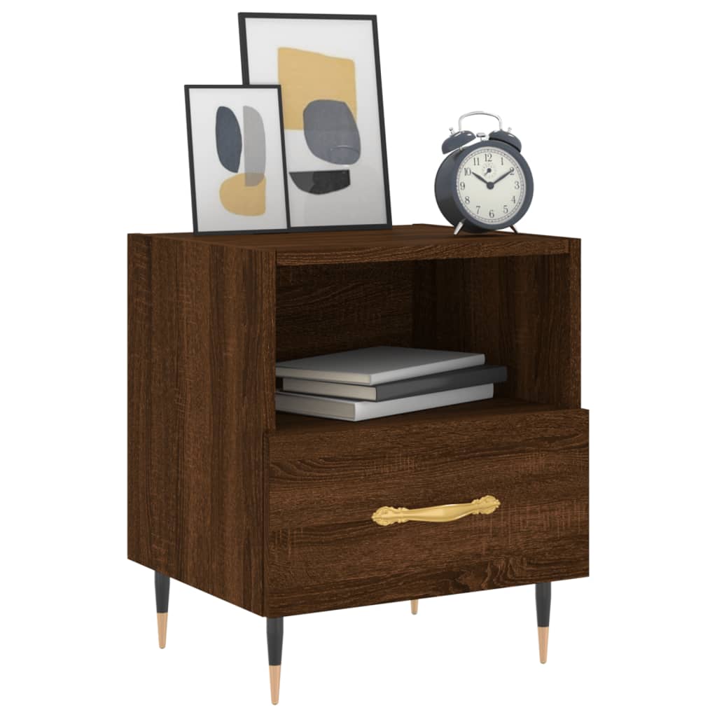 vidaXL Bedside Cabinets 2 pcs Brown Oak 40x35x47.5 cm Engineered Wood