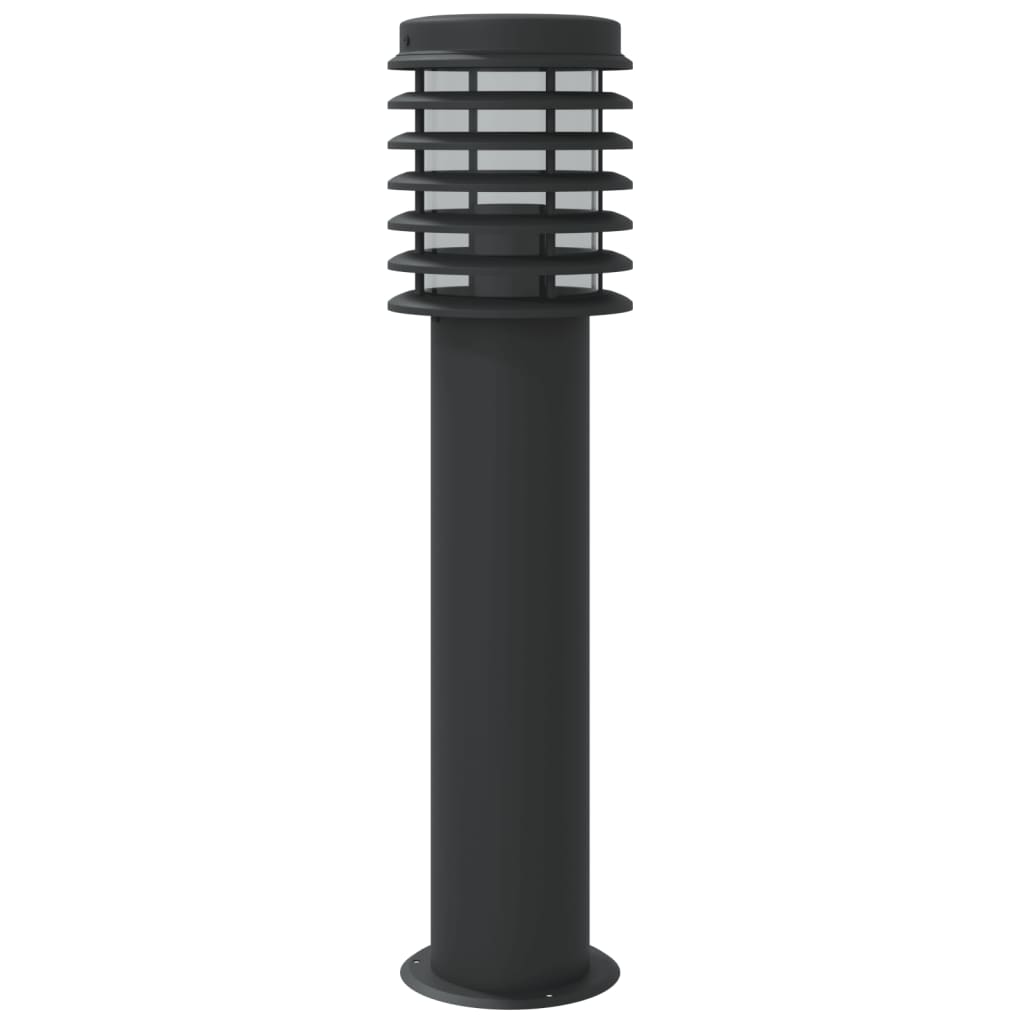 vidaXL Outdoor Floor Lamp Black 60 cm Stainless Steel