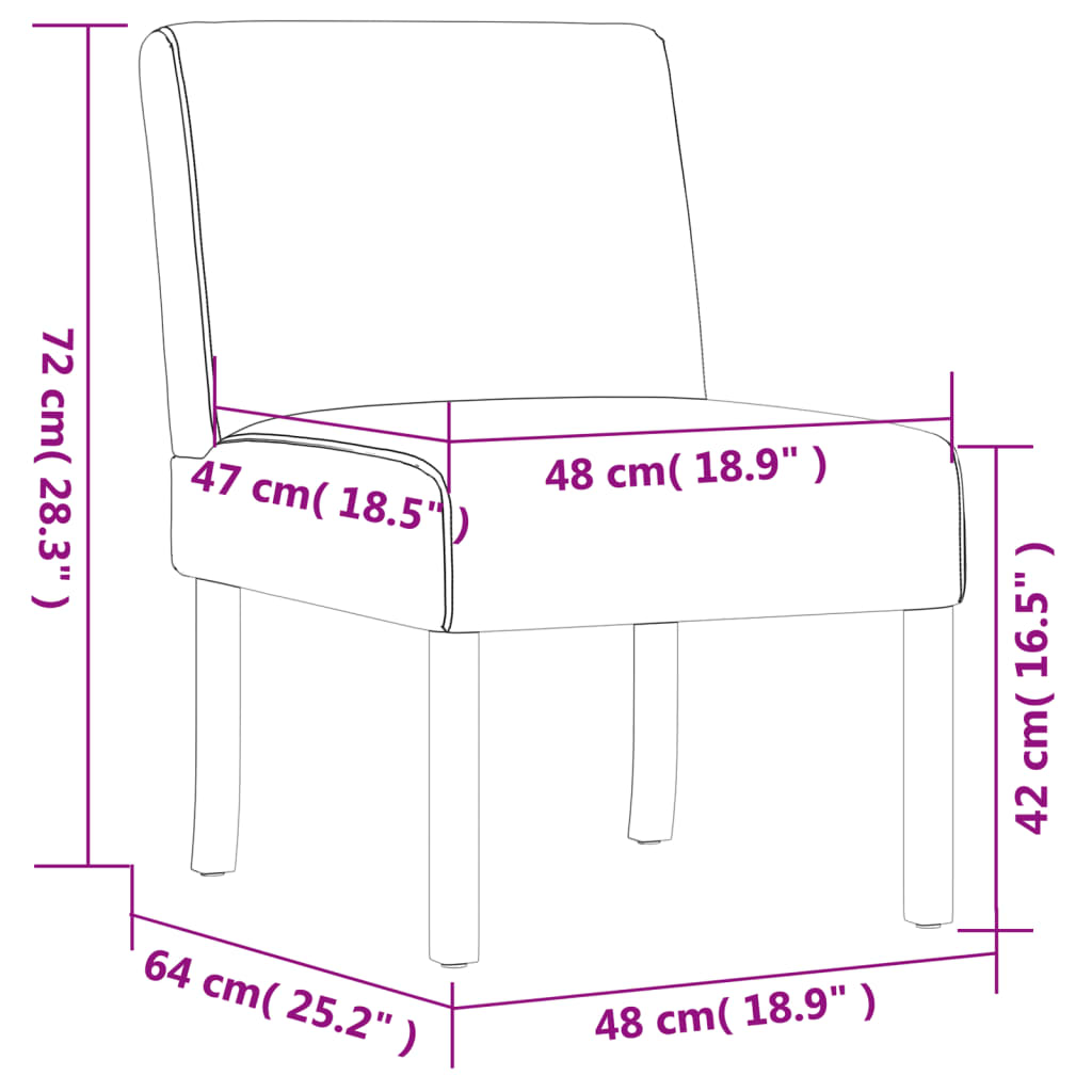 vidaXL Slipper Chair Cream Fabric