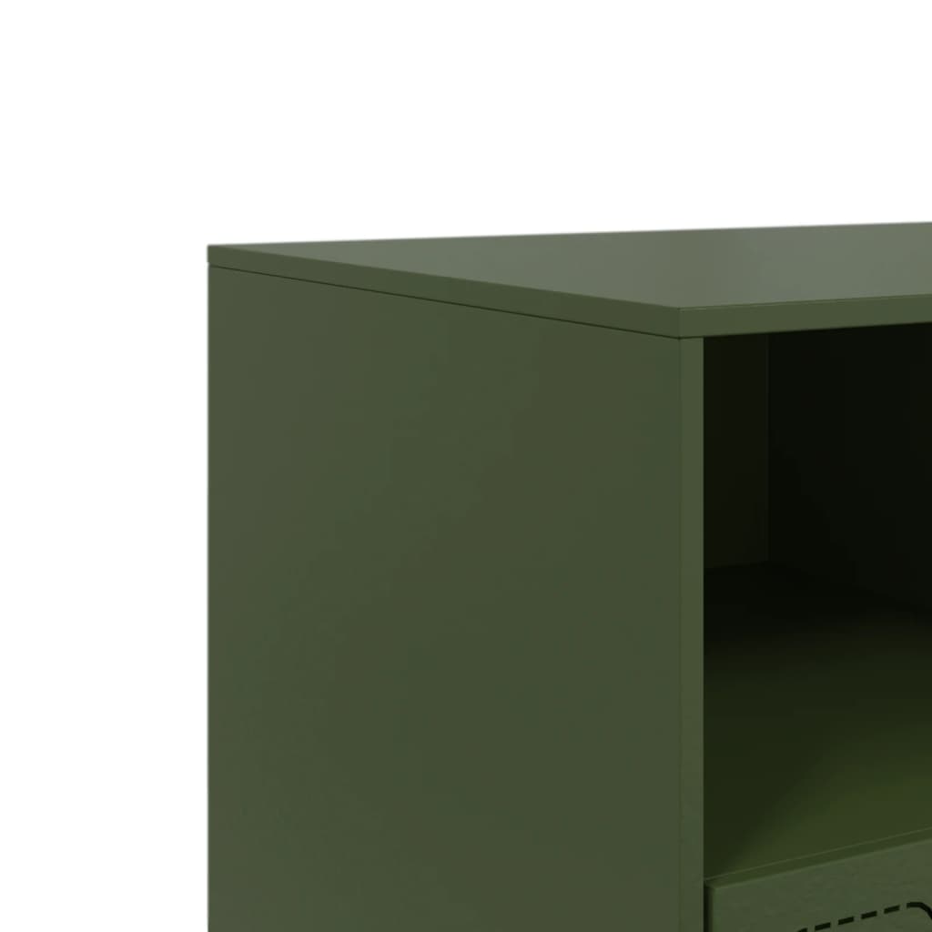 vidaXL TV Cabinet Olive Green 99x39x44 cm Steel
