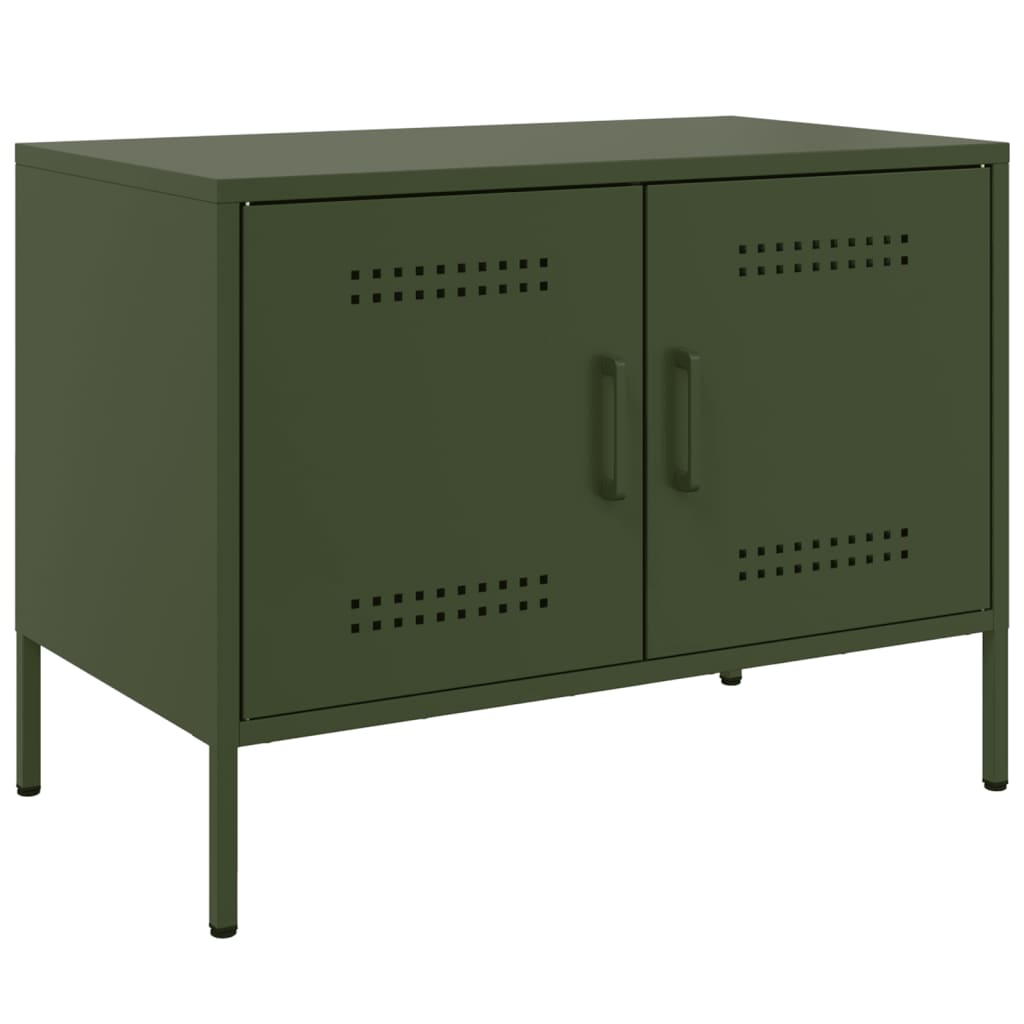 vidaXL TV Cabinet Olive Green 68x39x50.5 cm Steel