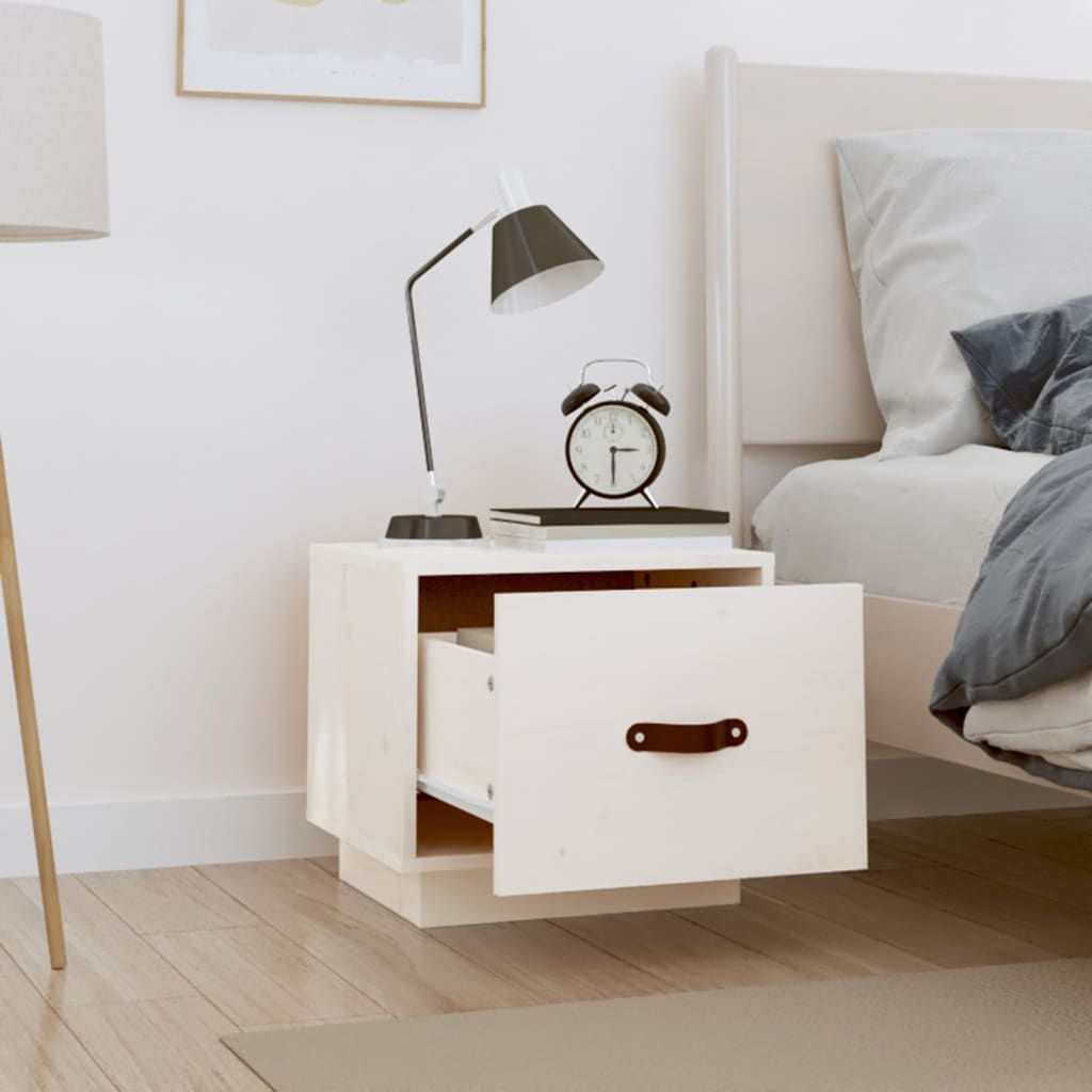 vidaXL Bedside Cabinets 2 pcs White 40x34x35 cm Solid Wood Pine