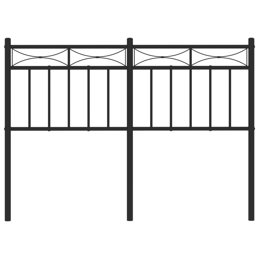 vidaXL Metal Headboard Black 120 cm