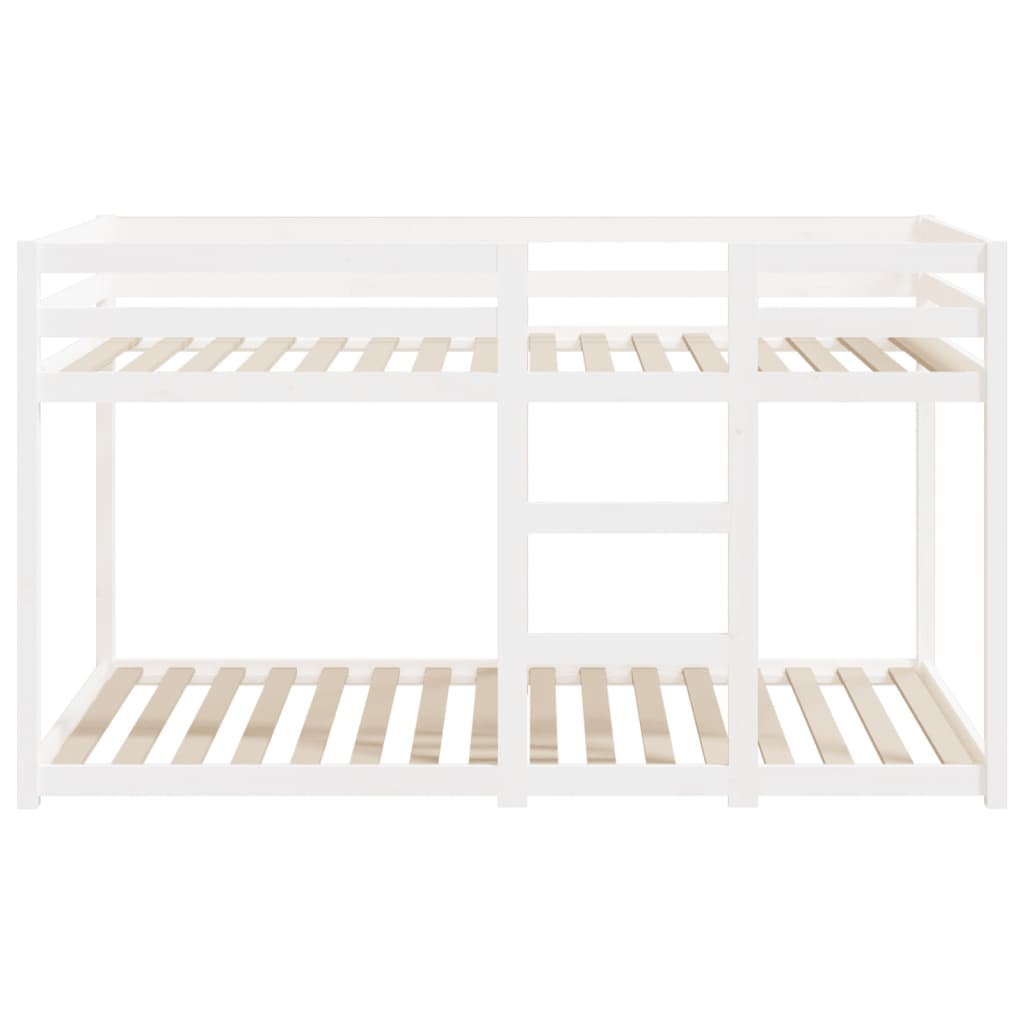 vidaXL Bunk Bed without Mattress White 90x190 cm Single Solid Wood Pine