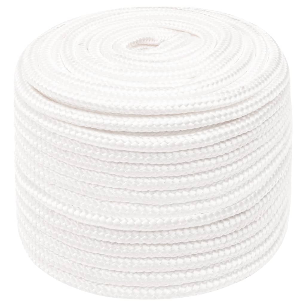 vidaXL Boat Rope Full White 12 mm 50 m Polypropylene