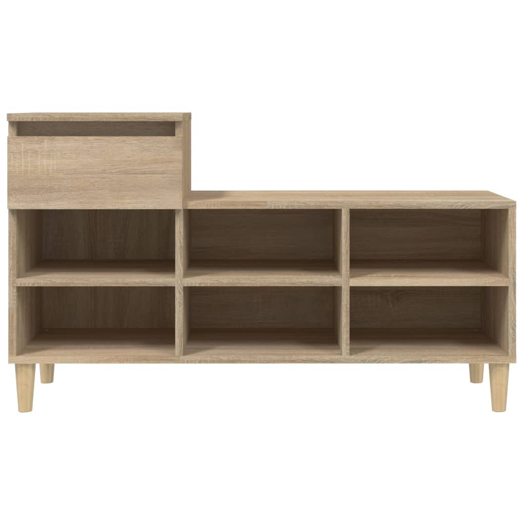 vidaXL Shoe Cabinet Sonoma Oak 102x36x60 cm Engineered Wood