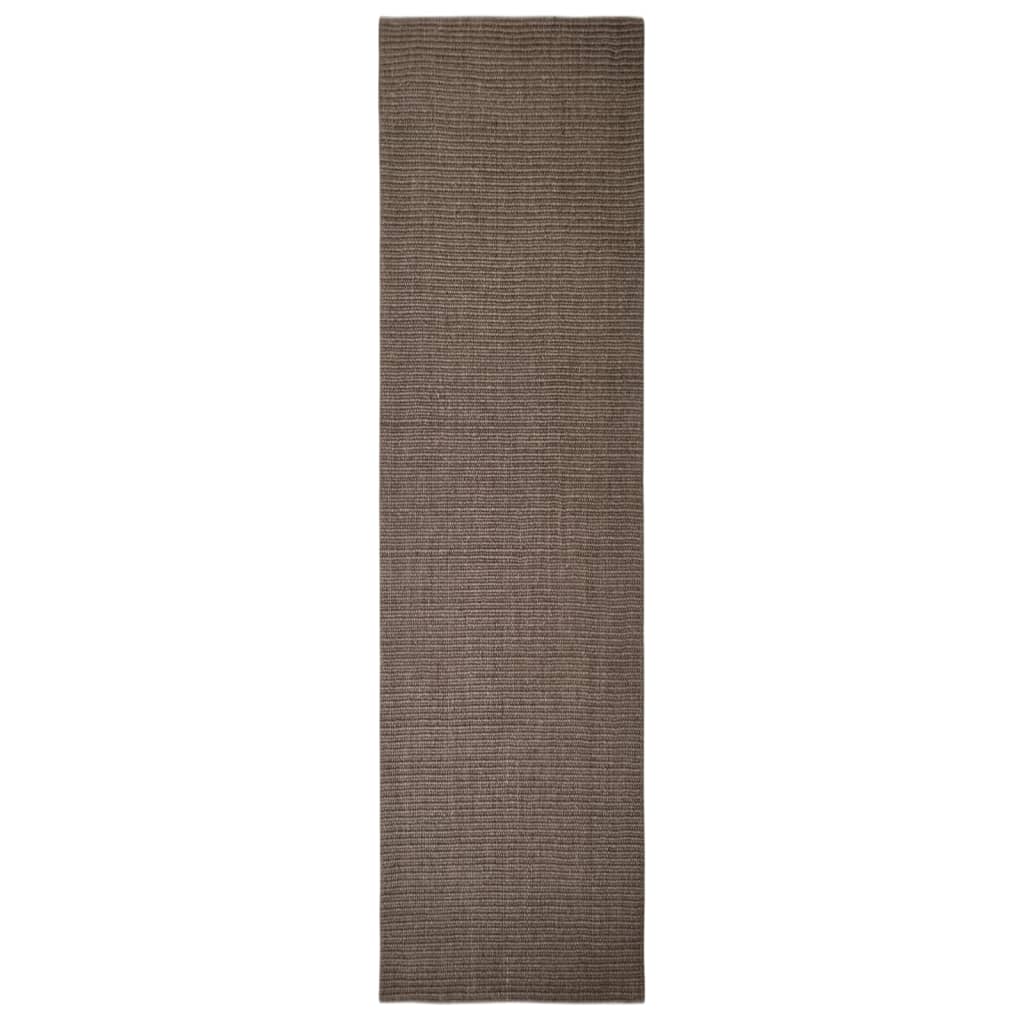 vidaXL Sisal Rug for Scratching Post Brown 80x300 cm