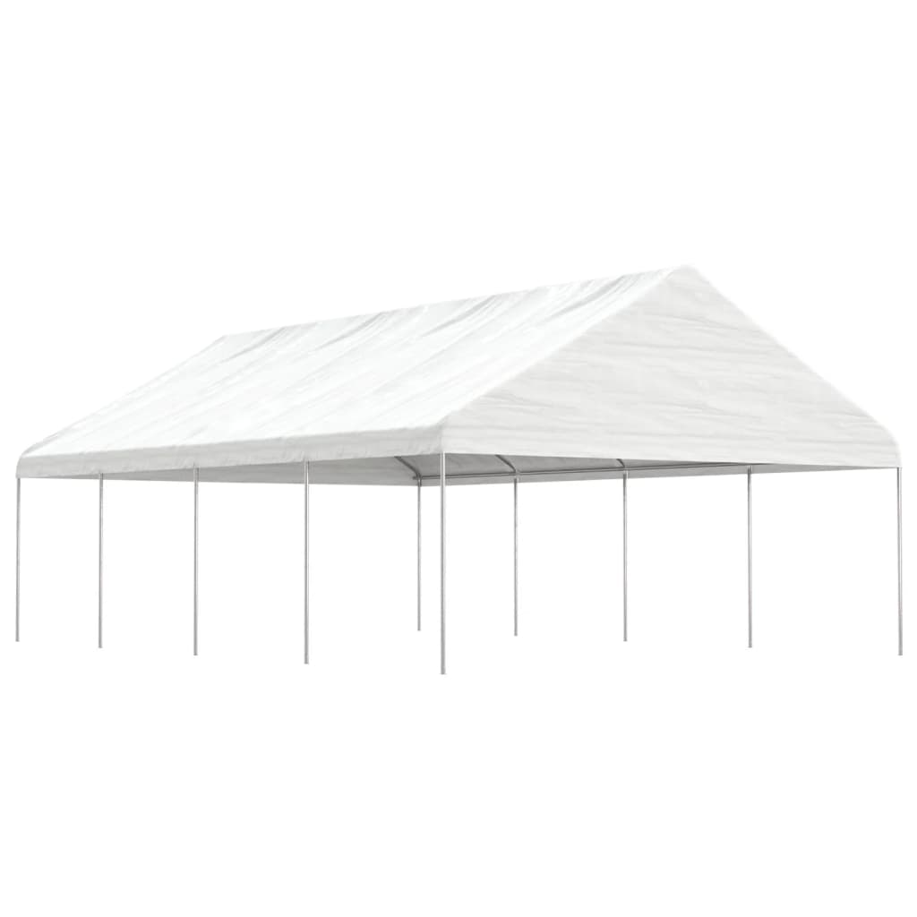 vidaXL Gazebo with Roof White 8.92x5.88x3.75 m Polyethylene