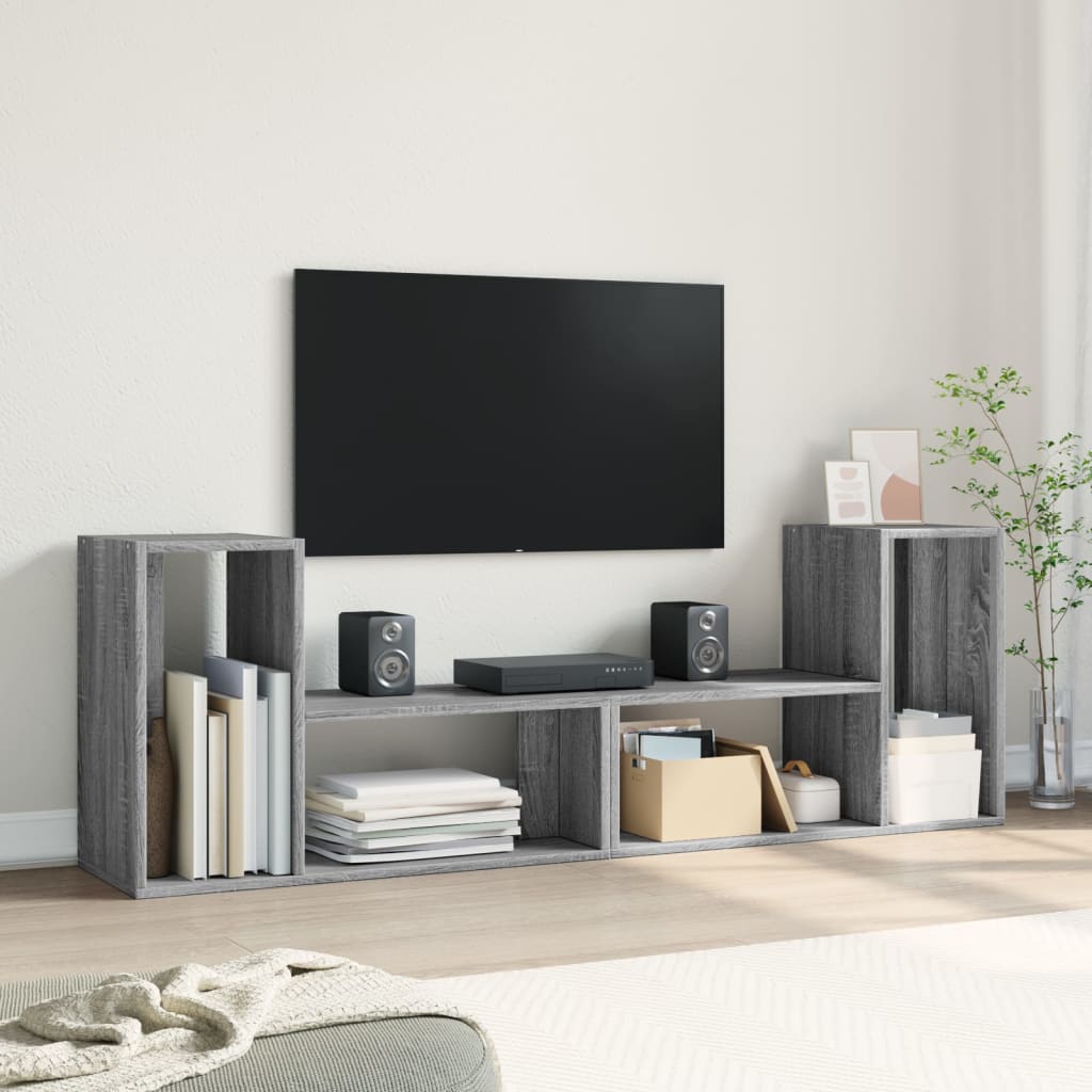 vidaXL TV Cabinets 2 pcs Grey Sonoma 75x30x50 cm Engineered Wood