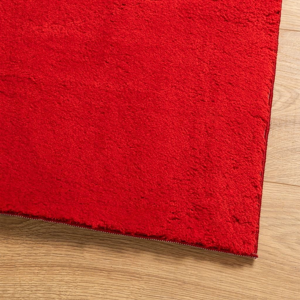 vidaXL Rug HUARTE Short Pile Soft and Washable Red 160x230 cm