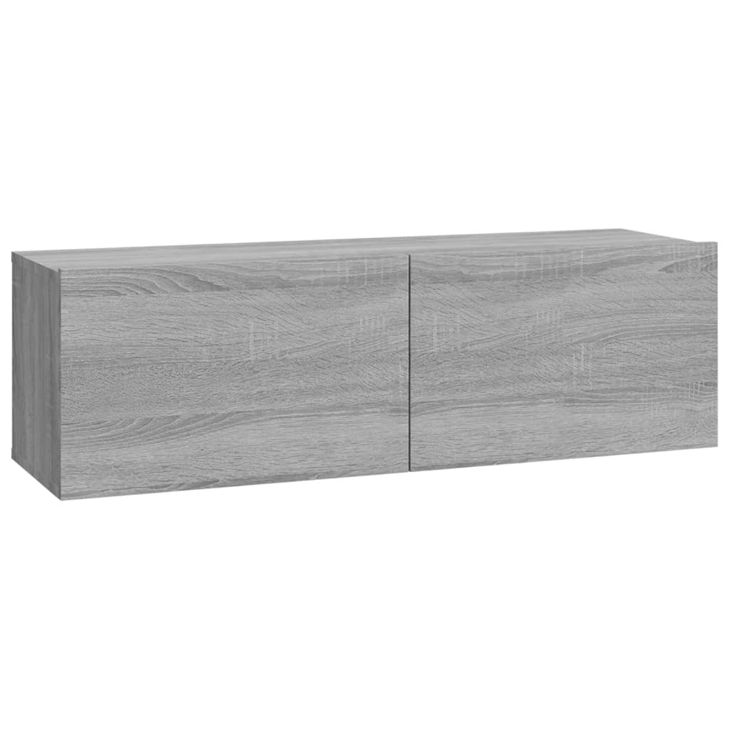 vidaXL Wall TV Cabinets 2 pcs Grey Sonoma 100x30x30 cm Engineered Wood