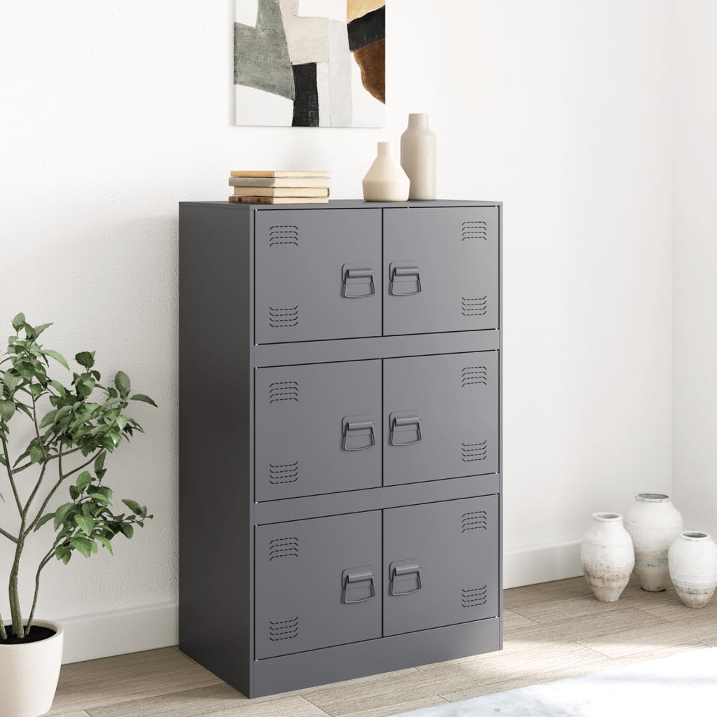 vidaXL Sideboard Anthracite 67x39x107 cm Steel