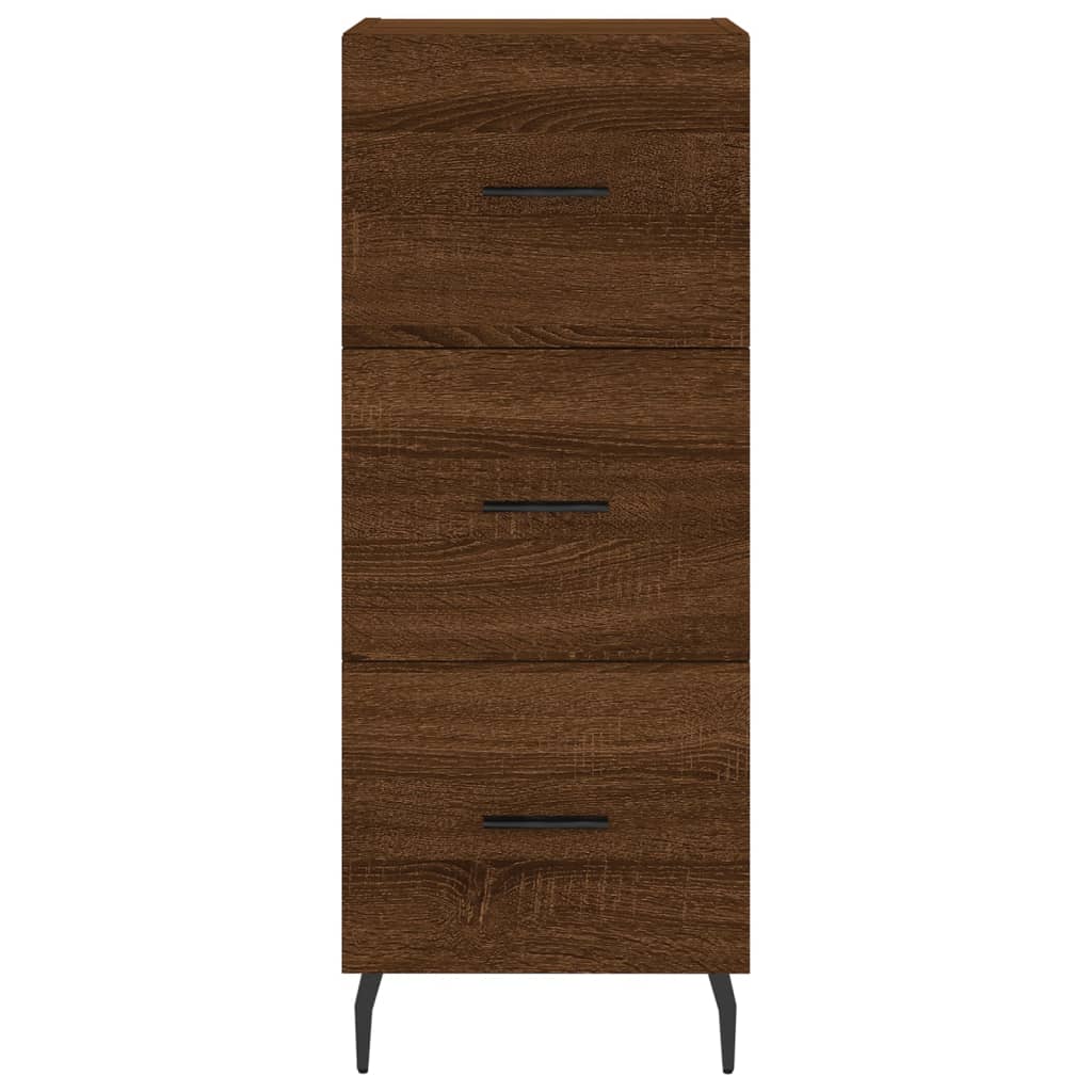 vidaXL Highboard Brown Oak 34.5x34x180 cm Engineered Wood