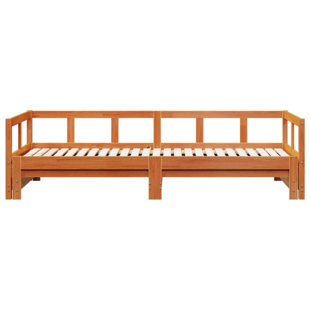 vidaXL Daybed without Mattress Wax Brown 80x200 cm Solid Wood Pine