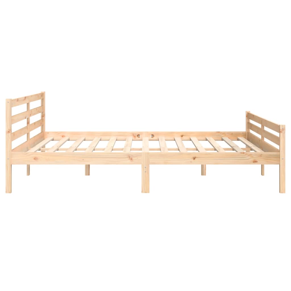 vidaXL Bed Frame without Mattress Solid Wood 180x200 cm Super King Size