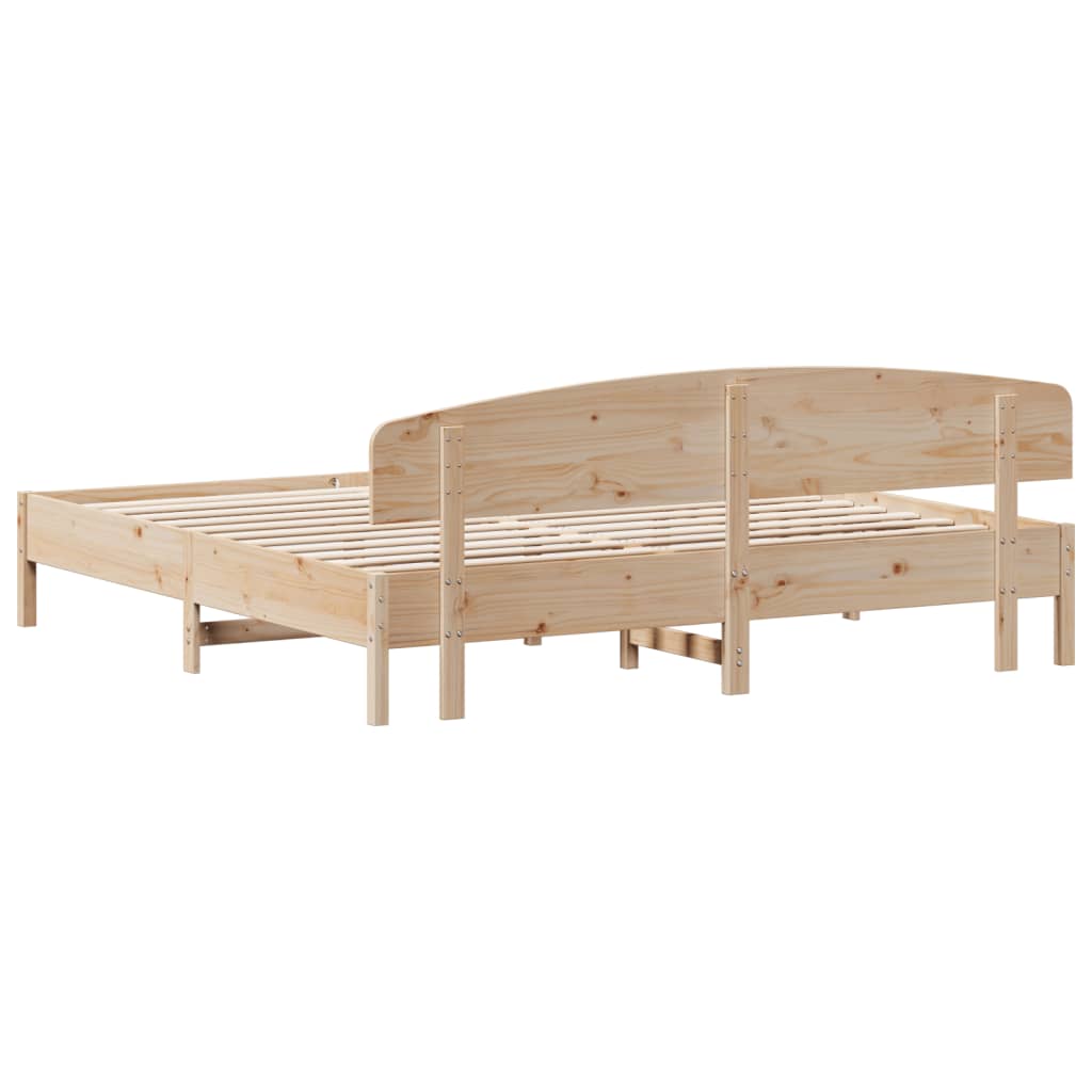 vidaXL Bed Frame without Mattress 180x200 cm Super King Solid Wood Pine