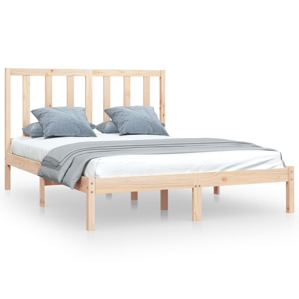 vidaXL Bed Frame without Mattress Solid Wood Pine 140x200 cm