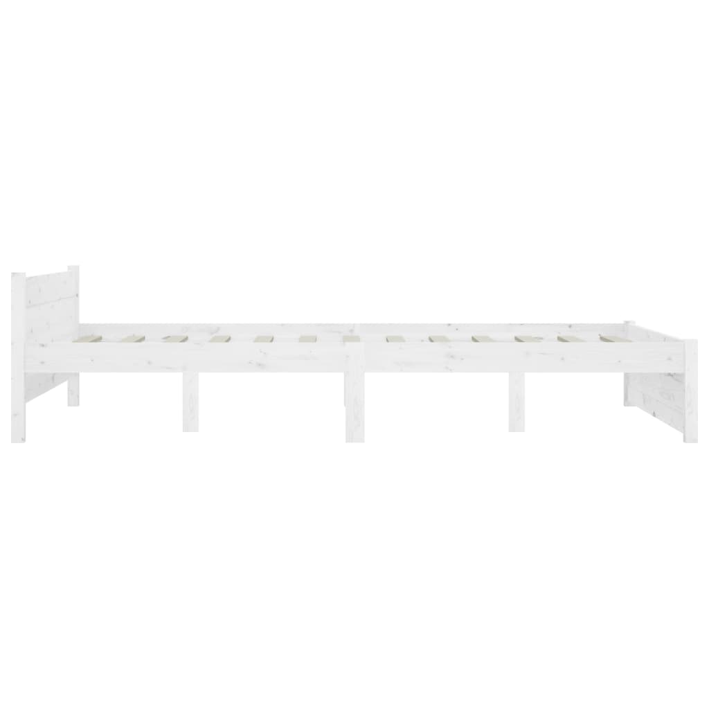 vidaXL Bed Frame without Mattress with Drawers White King Size