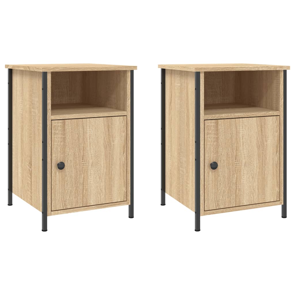 vidaXL Bedside Cabinets 2 pcs Sonoma Oak 40x42x60 cm Engineered Wood