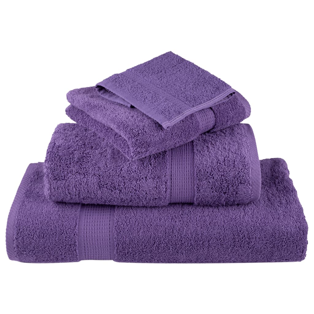 vidaXL Premium Hand Towels SOLUND 2 pcs Purple 50x100 cm 600 gsm