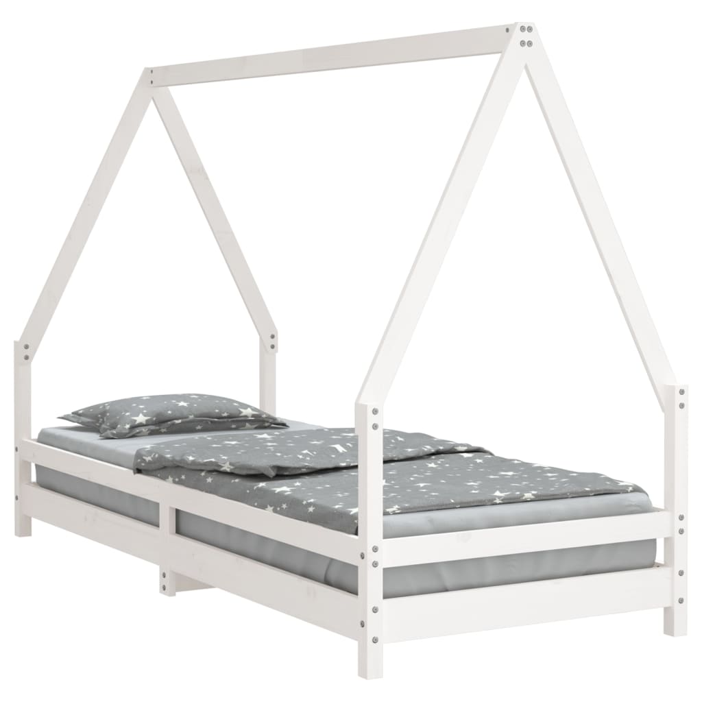 vidaXL Kids Bed Frame White 80x200 cm Solid Wood Pine