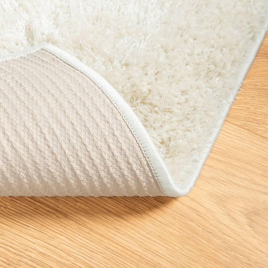 vidaXL Rug ISTAN High Pile Shiny Look Cream 100x200 cm