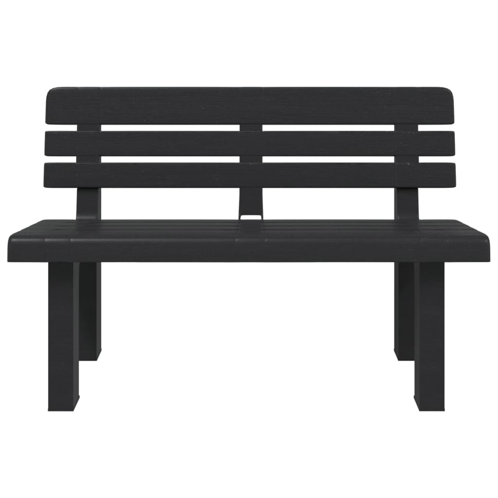 vidaXL Garden Bench Anthracite 110x52x71 cm Polypropylene