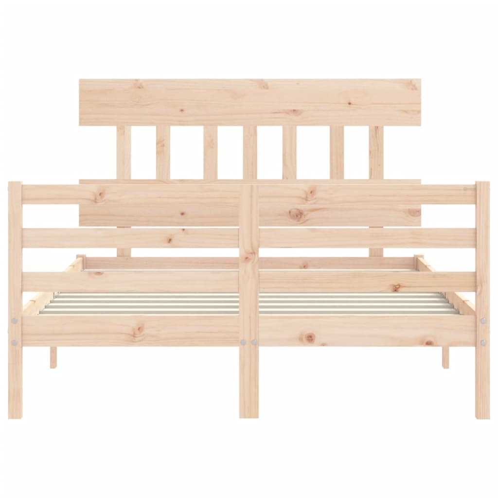 vidaXL Bed Frame without Mattress Double Solid Wood