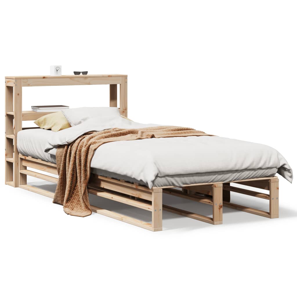 vidaXL Bed Frame without Mattress 100x200 cm Solid Wood Pine