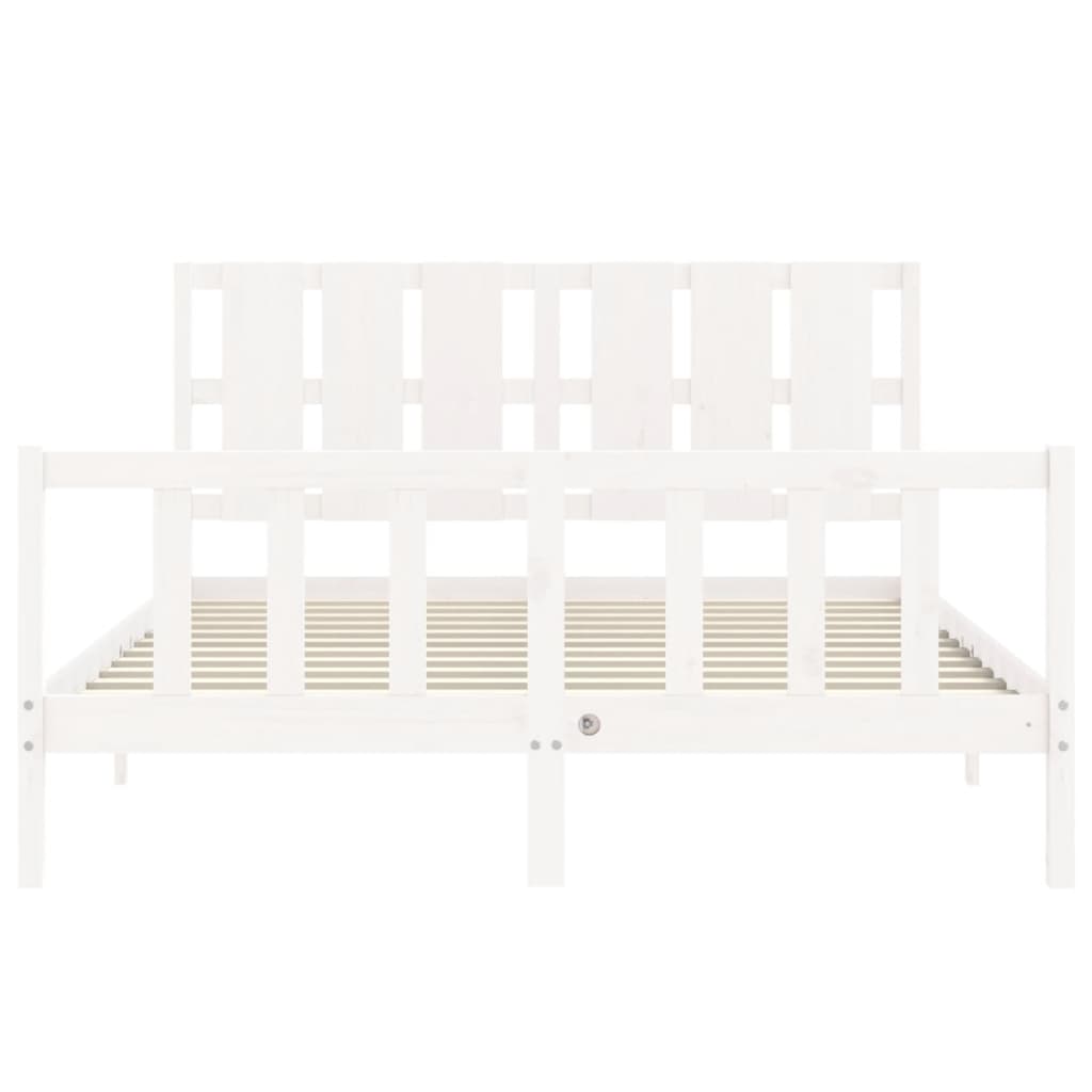 vidaXL Bed Frame without Mattress White 160x200 cm Solid Wood Pine